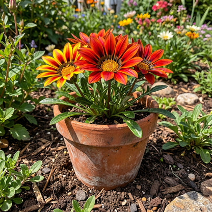 Red Yellow Gazania Flower Seeds Planting