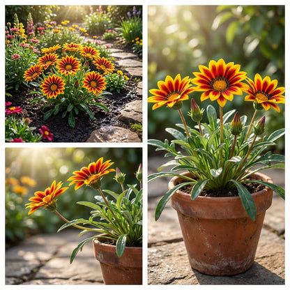 Red Yellow Gazania Flower Seeds Planting