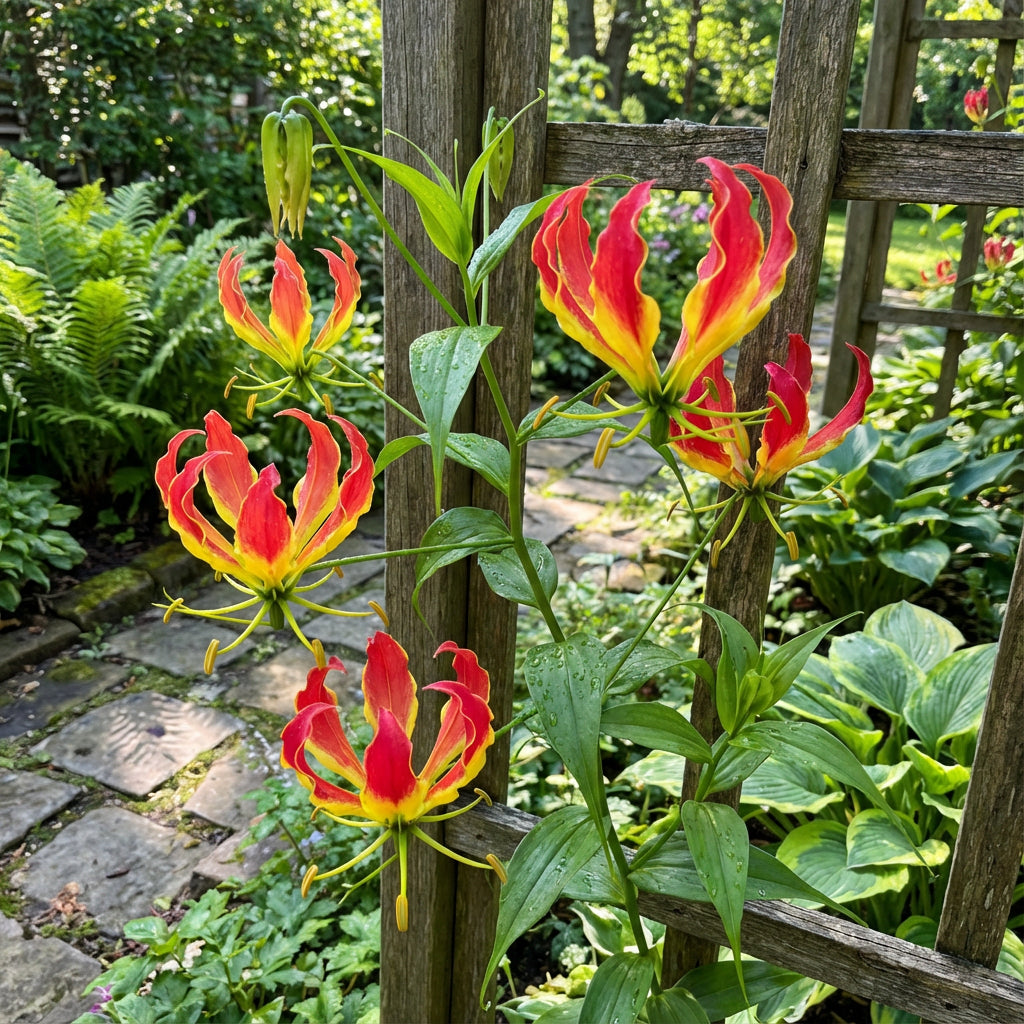 Yellow Red Gloriosa Superba Flower Planting Seeds