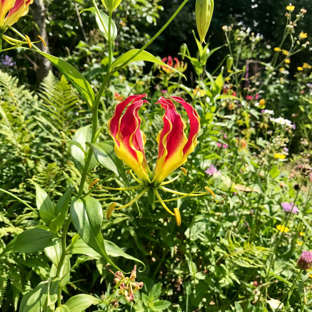 Yellow Red Gloriosa Superba Flower Planting Seeds