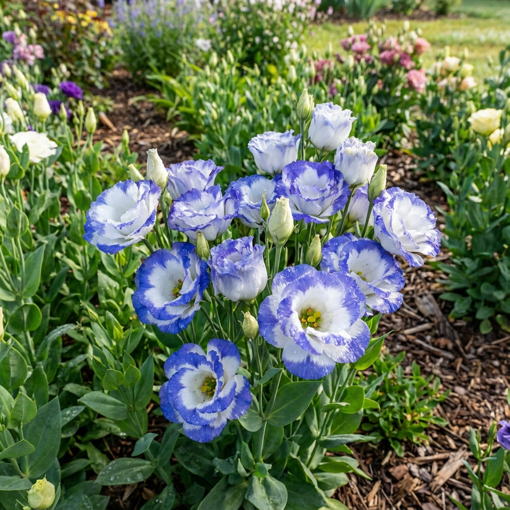Buy Eustoma Flower Seeds: Blue and White for Your Garden – Pure Asia Seeds