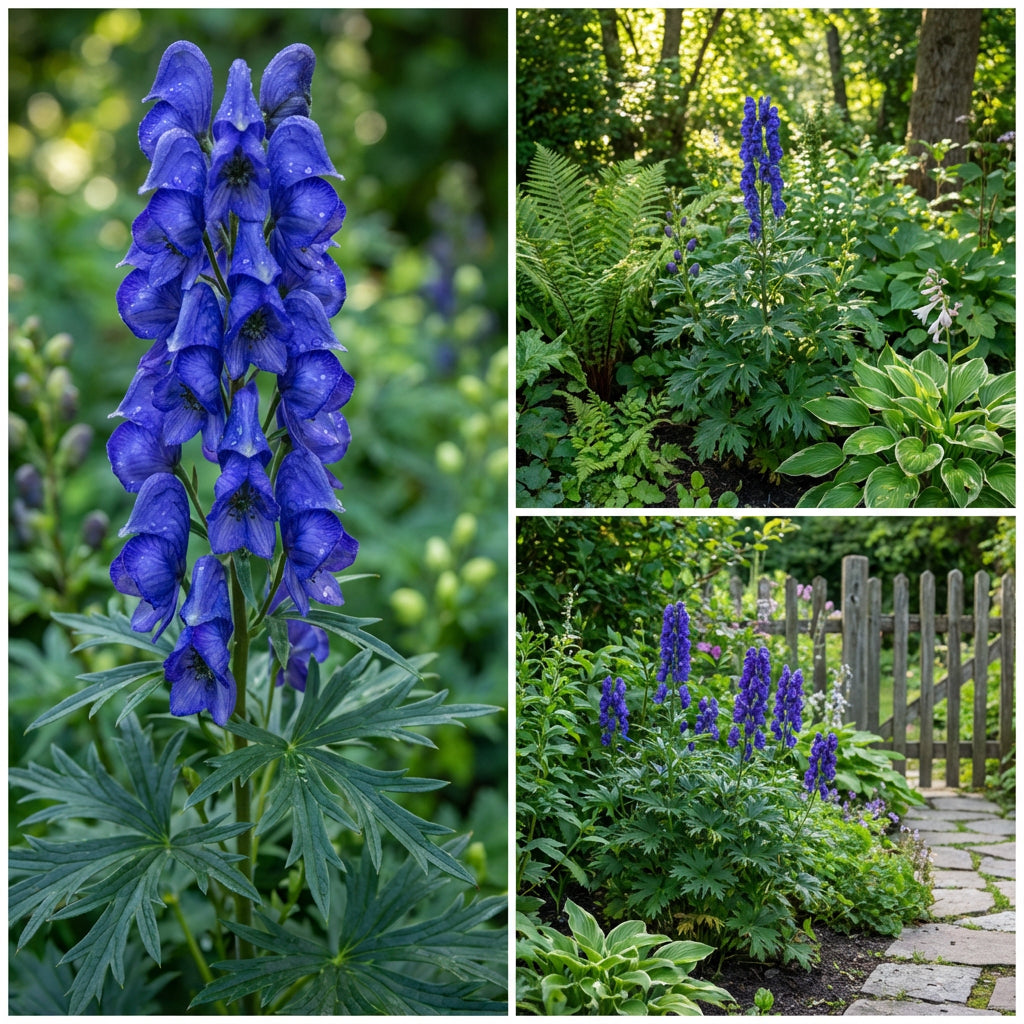 Semillas de Aconito Azul y Plantación y Jardinería
