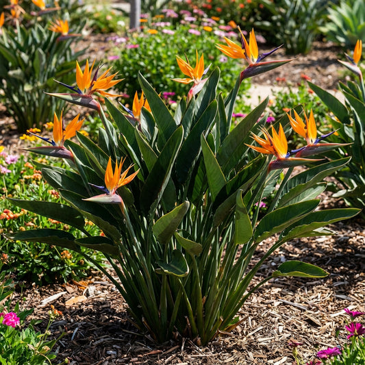 Orange & Violet Strelitzia Seeds - Exotic Flower Planting