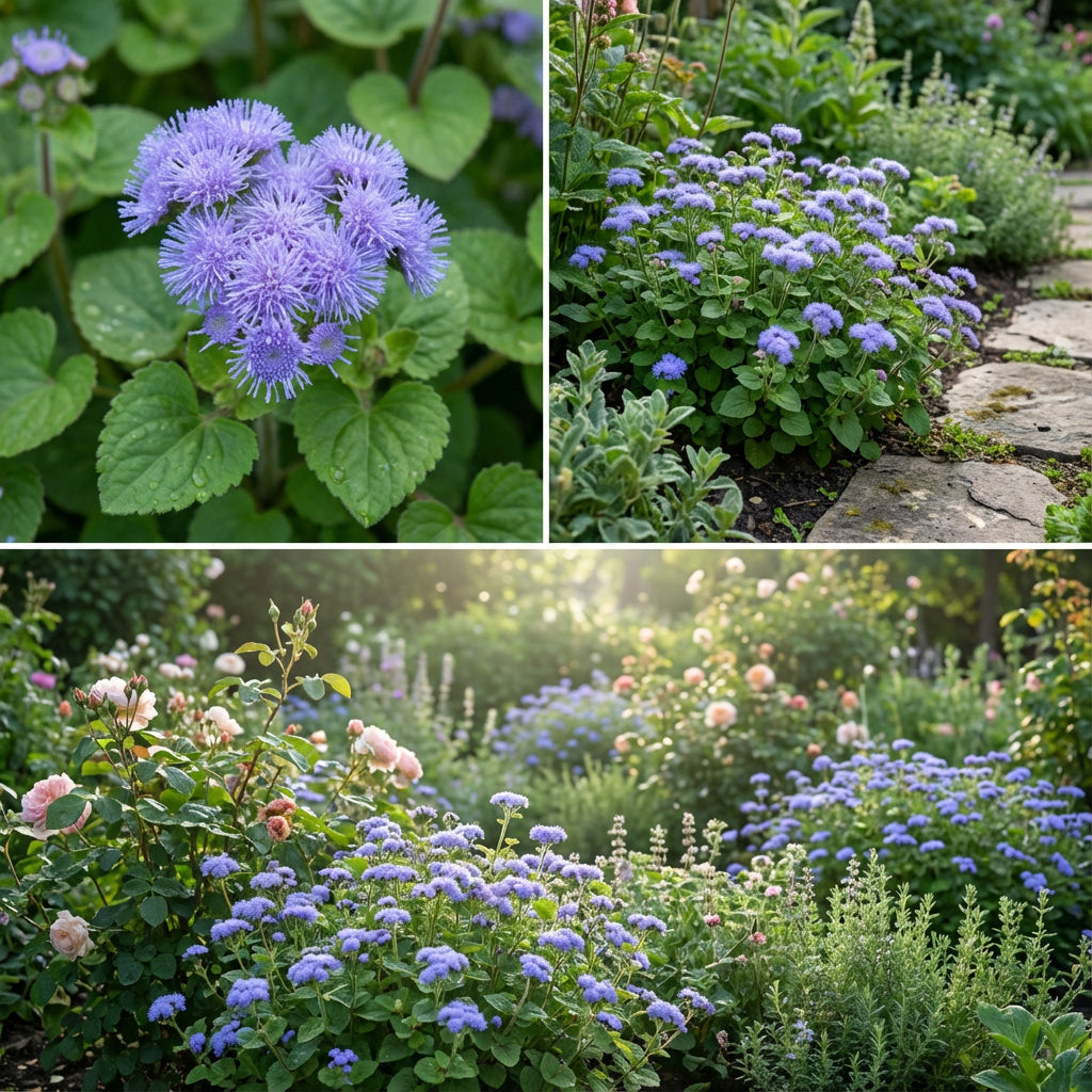 Heirloom Ageratum Flower seeds for Planting Perfect for Borders Heirloom & GMO Free Seeds for Home Garden