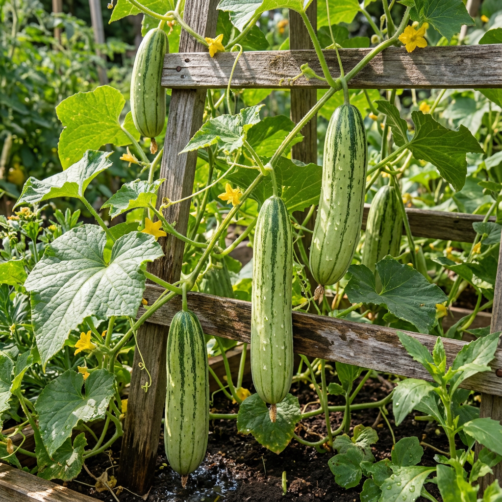 Striped Armenian Cucumber Cucumis melo Vegetable Seeds for Planting in Garden