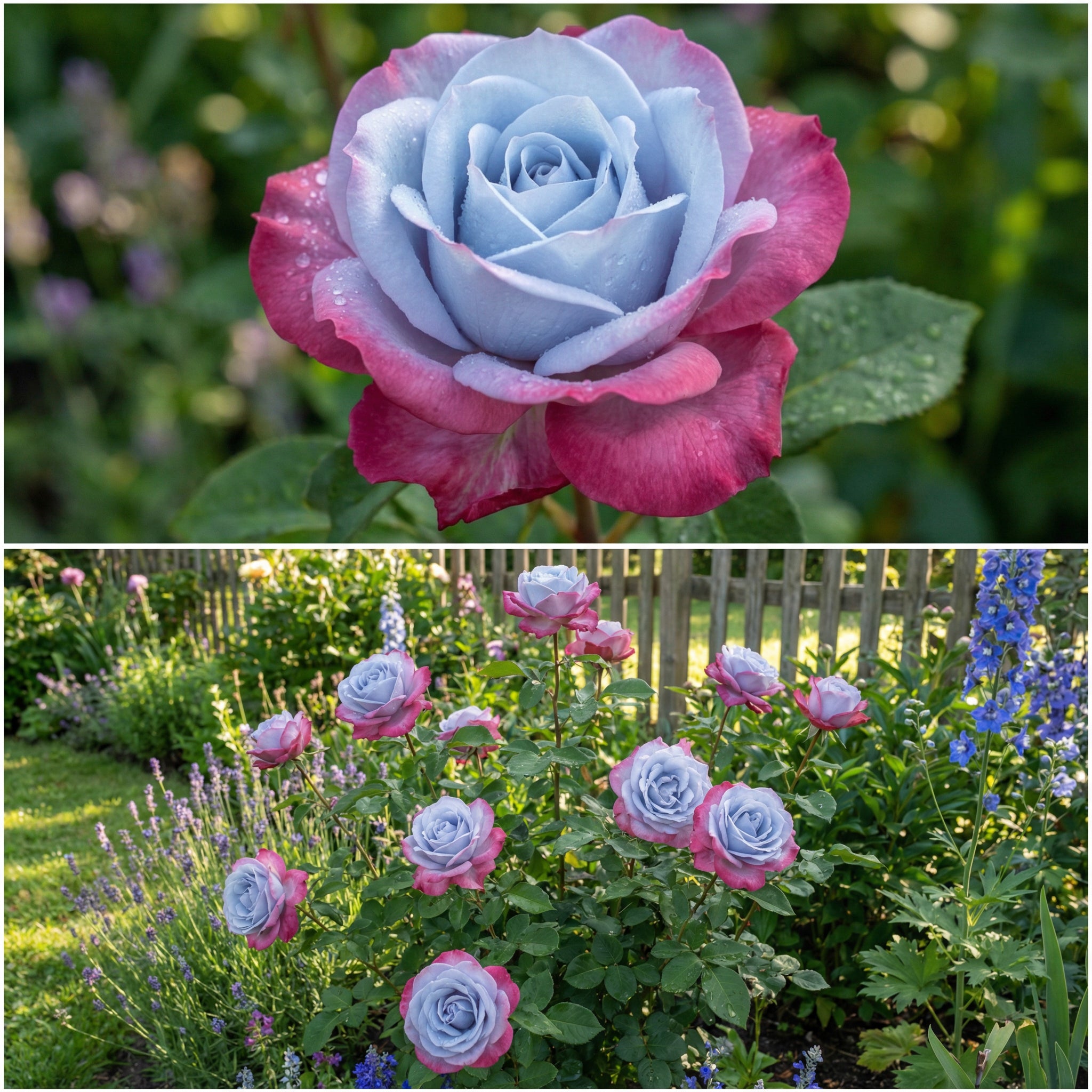 植え付け用ライトブルーオシリアバラの種を購入 - 独特な花の品種