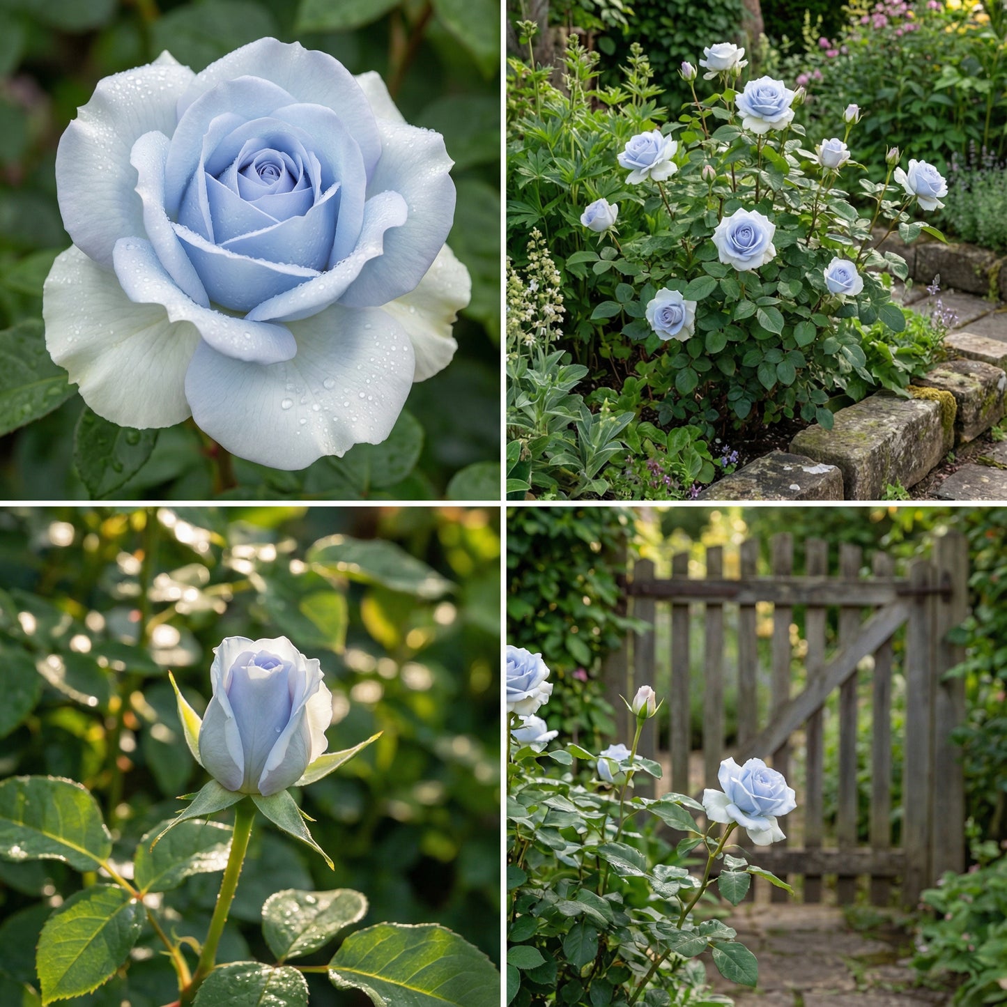 Light Blue Osiria Rose Seeds for Planting - Unique Flower Variety