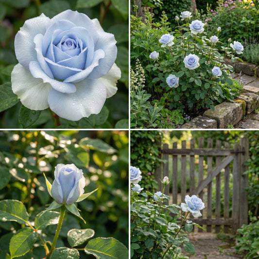 Light Blue Osiria Rose Seeds for Planting - Unique Flower Variety
