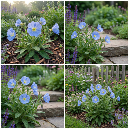 Blue Evening Primrose Flower Seeds for Planting in Night Gardens