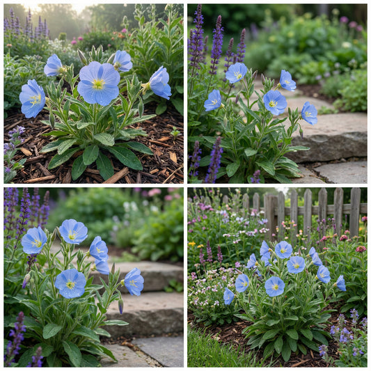 Blue Evening Primrose Flower Seeds for Planting in Night Gardens