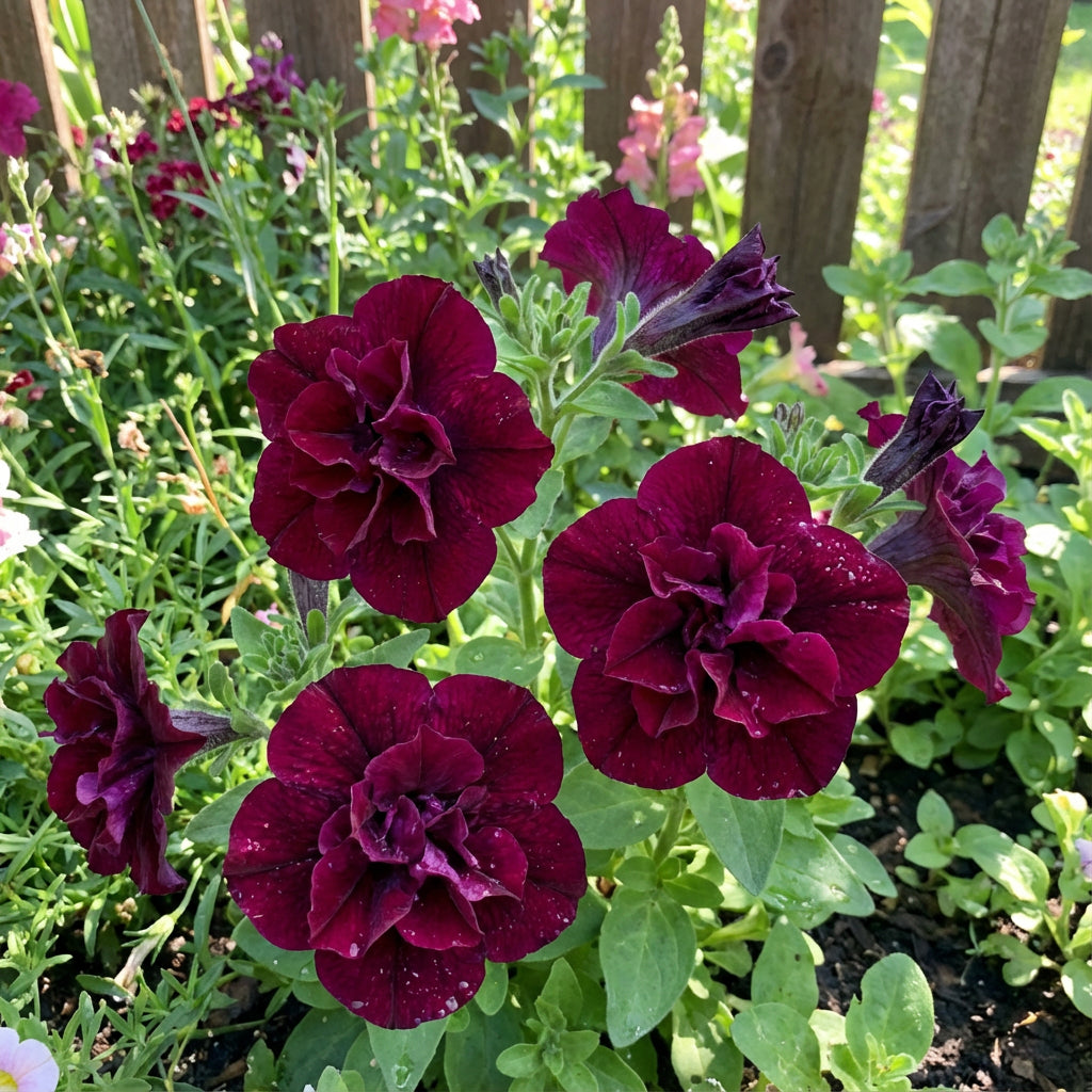 Elevate Your Garden with Burgundy Double Petunia Flower Seeds for Vibrant Planting
