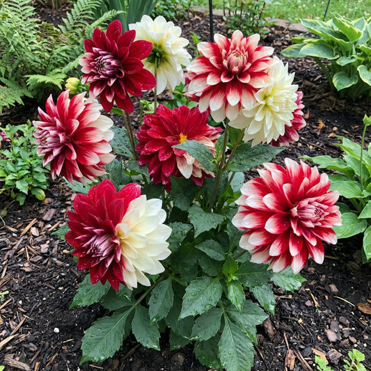 Dahlia Flower Seeds for Planting: Vibrant Red & Soothing White