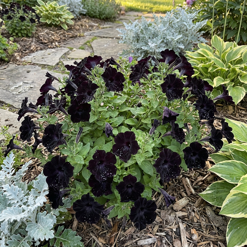 Semillas de Flor de Petunia Terciopelo Negro para Plantar
