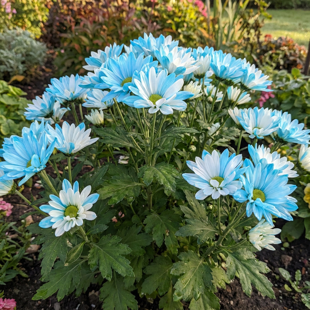Sky Blue & White Chrysanthemum Flower seeds for Planting Cottage Garden Essential Heirloom & GMO Free Seeds for Home Garden 
 
 Sale
