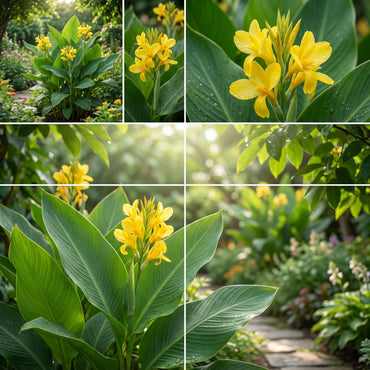 Yellow Achira Flower Seeds Planting Tropical
