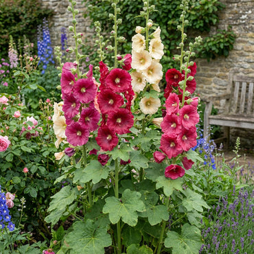 Alcea Rosea Seeds for Garden Planting
