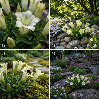 Cream Gentiana Flower Seeds for Easy Planting