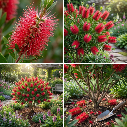 Red Bottlebrush Tree Seeds for Planting - Vibrant and Hardy Flowering Trees
