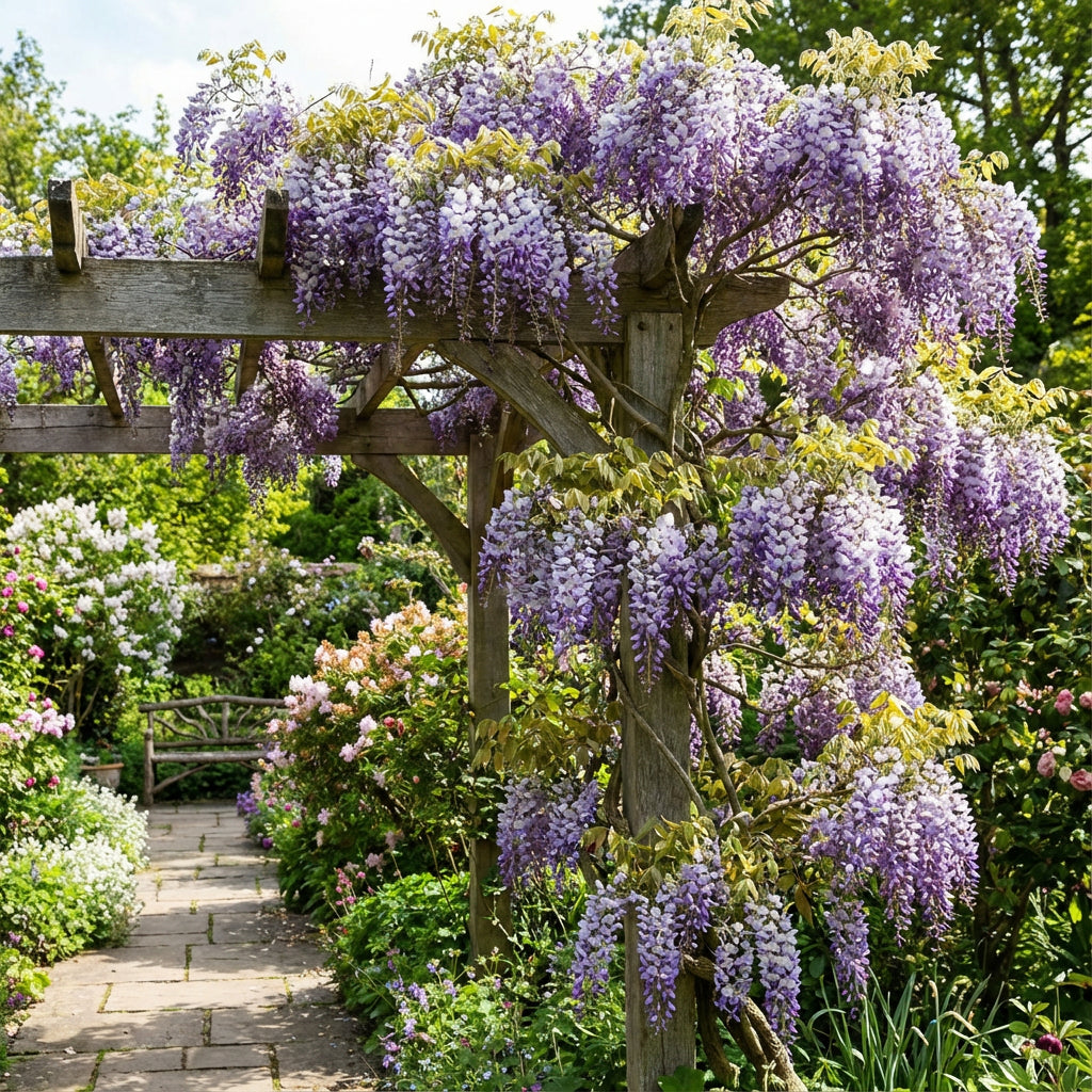 Wisteria Plant Seeds for Vibrant Garden DÃ©cor  Grow Elegant Cascading Vines for Beautiful Outdoor Spaces - Wisteria Seeds