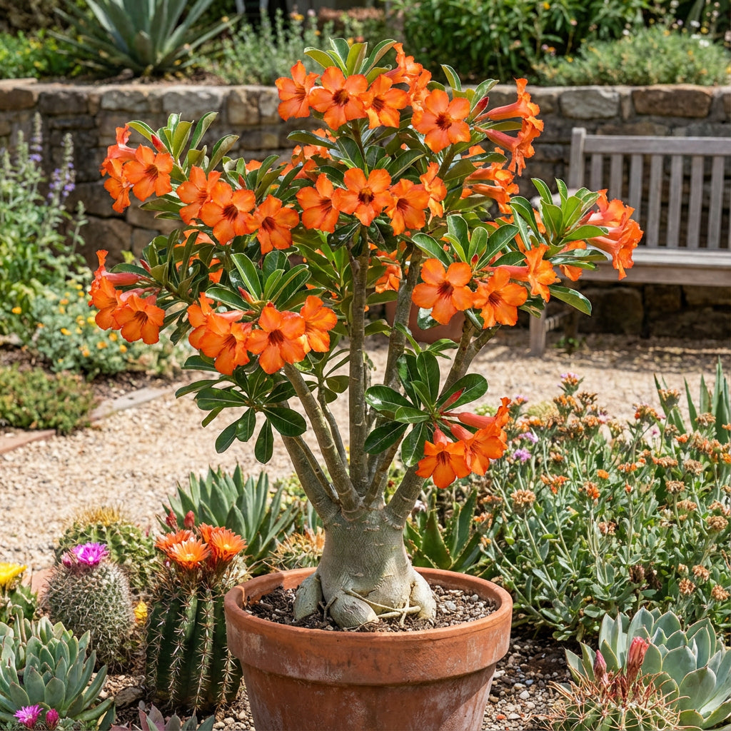 Orange Adenium Seeds - Grow Stunning Flowers