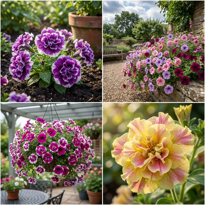 Double Petunia Flower Seeds - White | Easy Planting for Vibrant Blooms