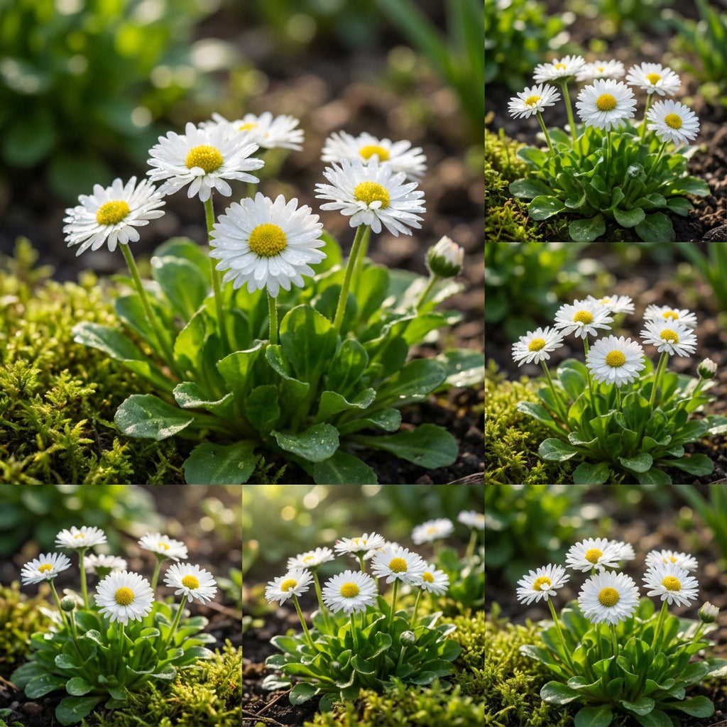 White Bellis Perennis Flower Seeds for Planting  Seed for Beautiful Blooms and Vibrant Gardens
