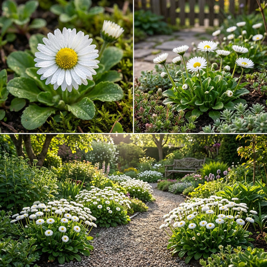 White Bellis Perennis Flower Seeds for Planting  Seed for Beautiful Blooms and Vibrant Gardens