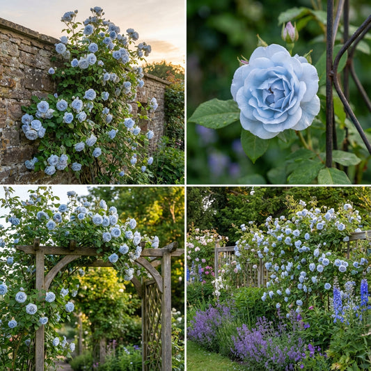 Sky Blue Climbing Roses Flower Seeds for Gardening & Planting