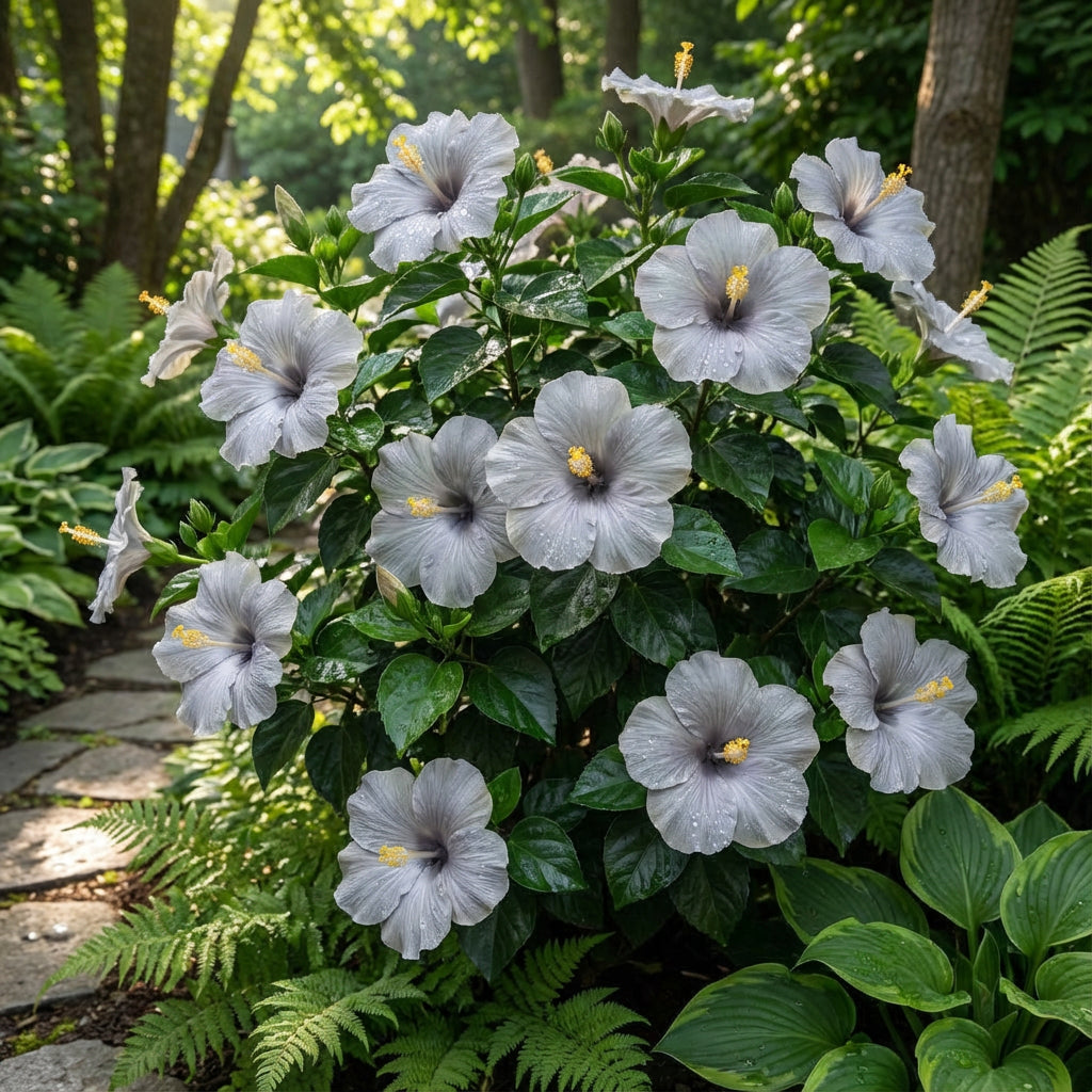 Hibiscus Flower Seeds - Light Grey for Stunning Garden Displays