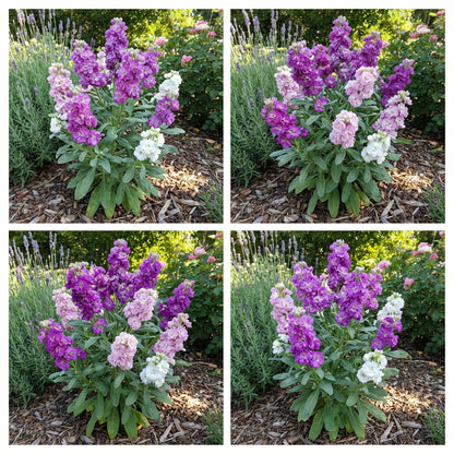 Matthiola Incana Flower Seeds - Deep Purple for Planting