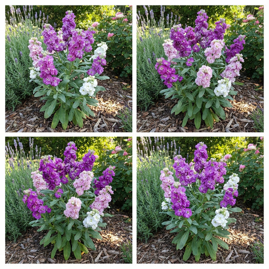 Matthiola Incana Flower Seeds - Deep Purple for Planting