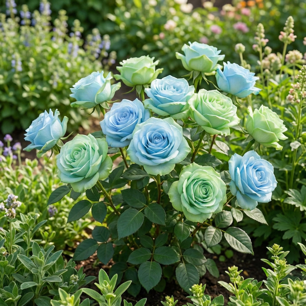 Himmelblau-Grün-Rosenblumensamen zum Pflanzen