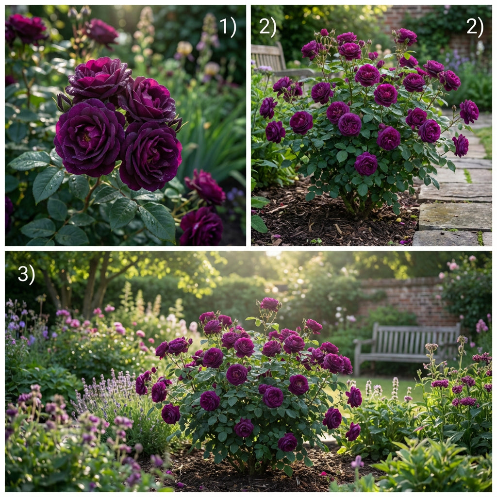 Dunkelviolette Rosenblumensamen zum Pflanzen
