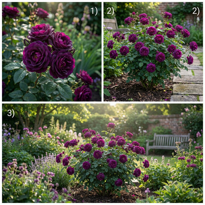 Dunkelviolette Rosenblumensamen zum Pflanzen
