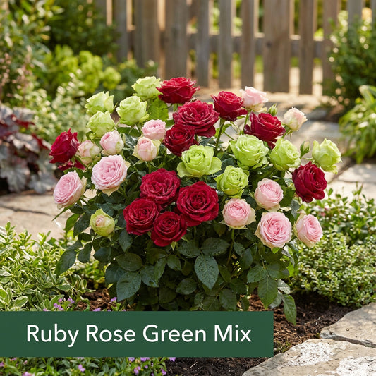 Ruby Rose Green Mix Flower Seeds for Lush Gardens and Vibrant Blooms