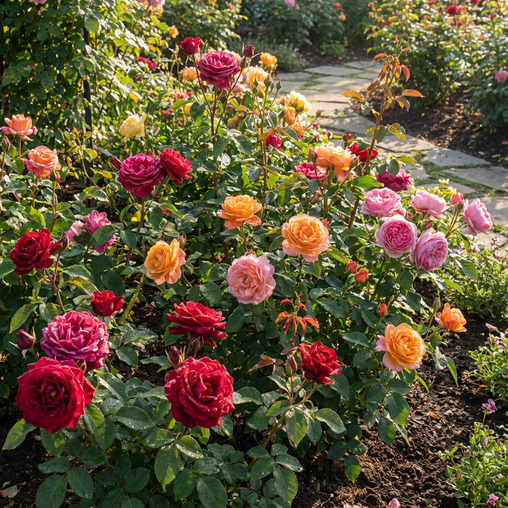 Bunte gemischte Rosensamen für dynamische Pflanzendisplays