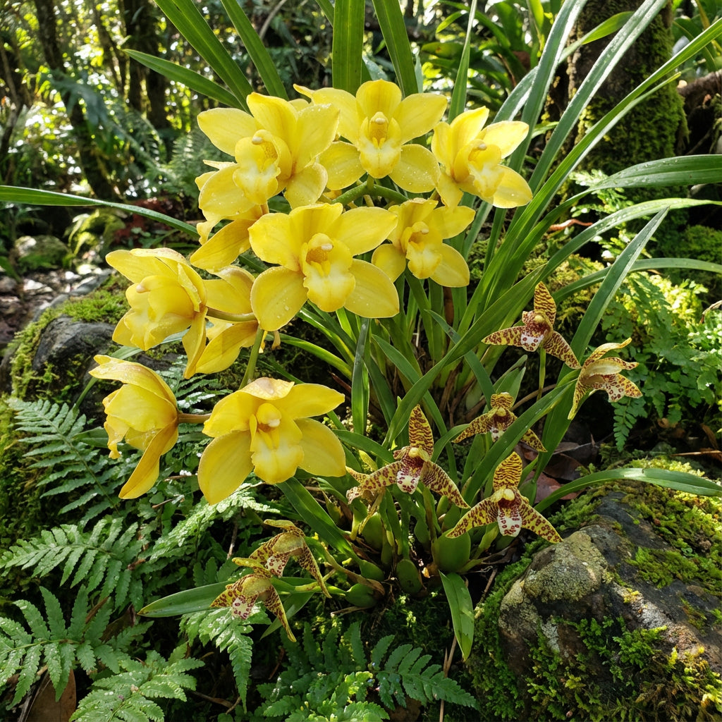 Plant Cymbidium Maxillaria Goeringii Seeds for Exotic Yellow Beauty in Your Garden