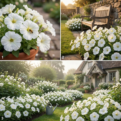 Classic White Petunia Flower Seeds for Elegant & Timeless Planting