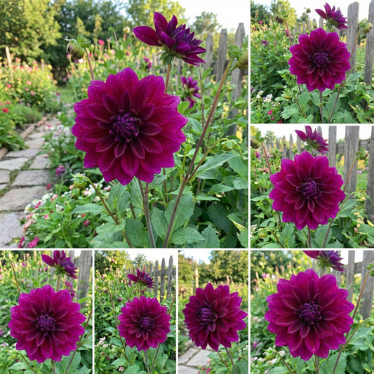 Dahlia Flower Seeds in Vibrant Purple - Ideal for Planting and Eye-Catching Garden Designs