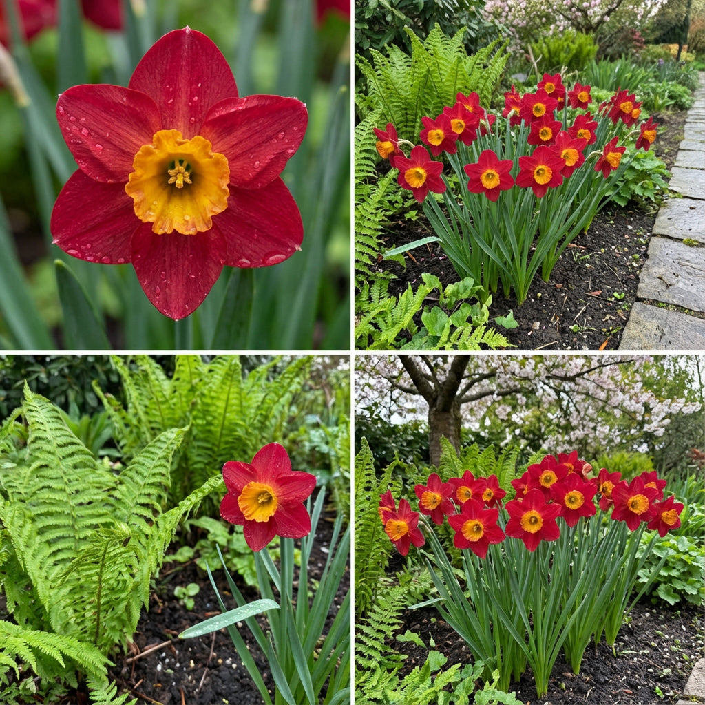 Vibrant Red Daffodil Seeds for Planting - Stunning Garden Color