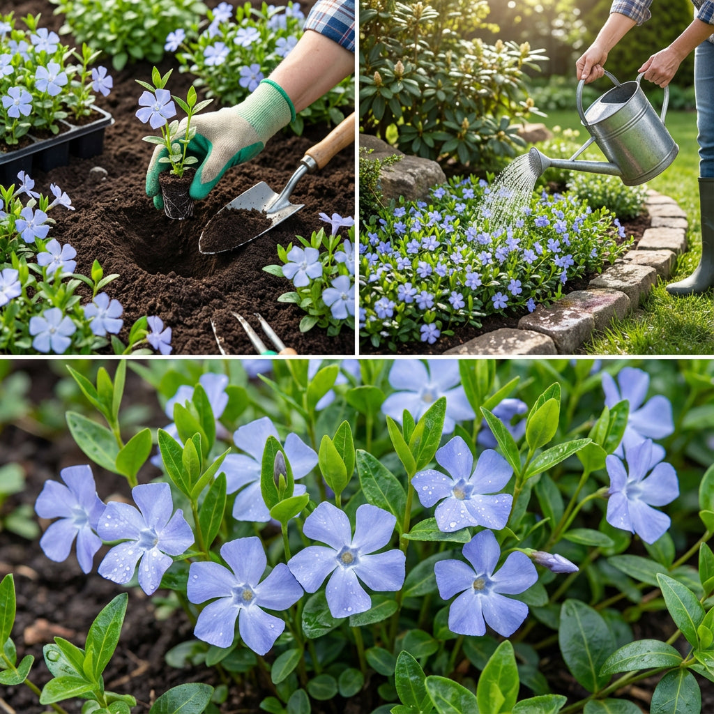 Planting Light Blue Periwinkle Vinca Flower Seeds for a Serene Garden