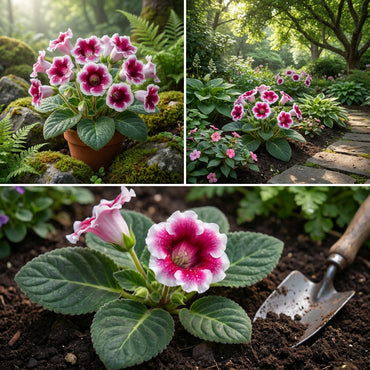 Vibrant Gloxinia Flower Seeds - Pink & White for Colorful Garden Displays | Ideal for Planting