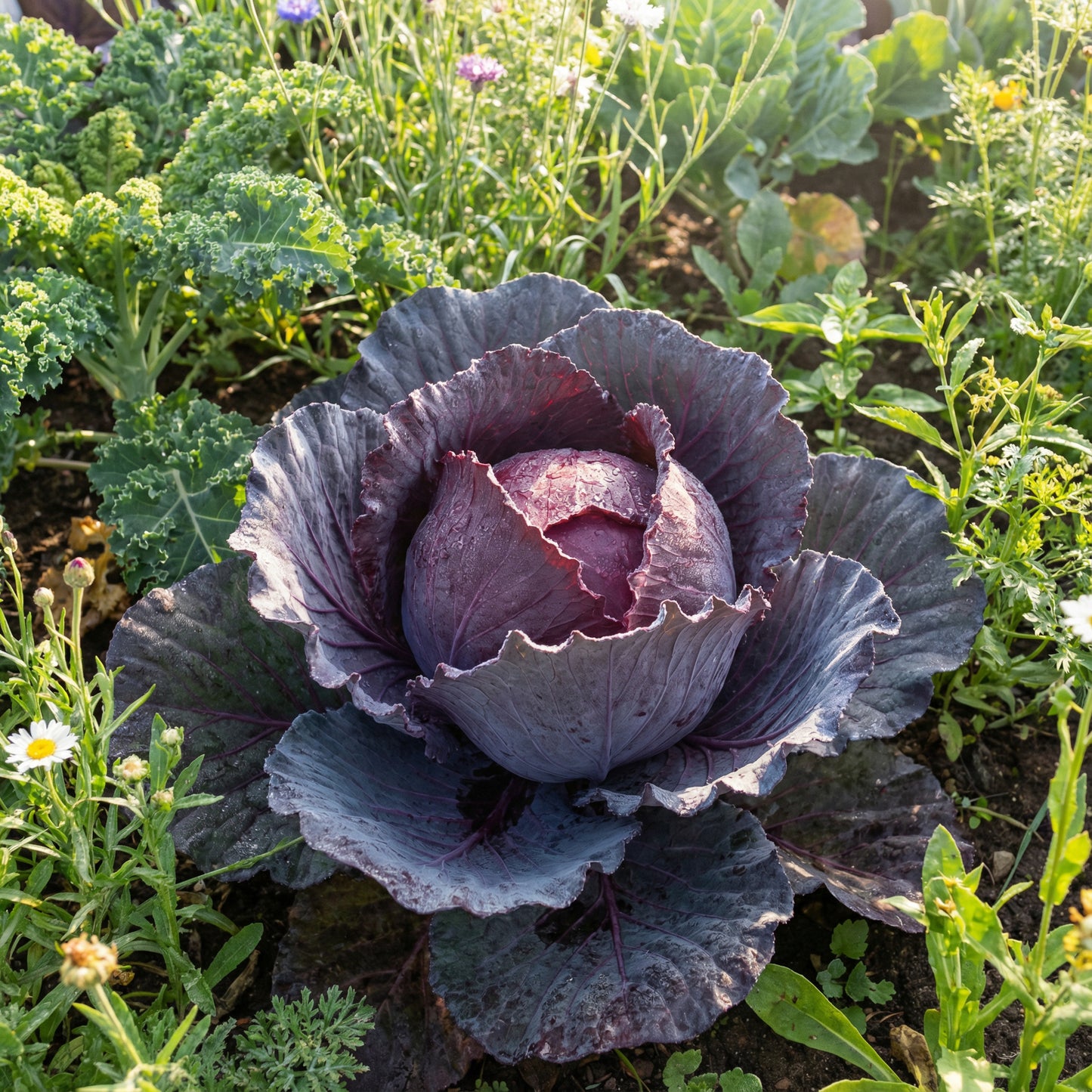 Red Acre Cabbage Seeds for Planting Grow Heirloom Purple Cabbage