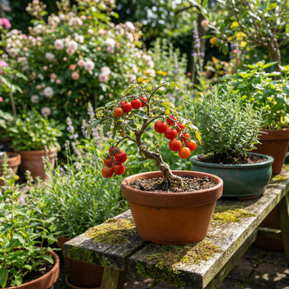 Red Bonsai Tomato Planting Seeds for Home Gardens