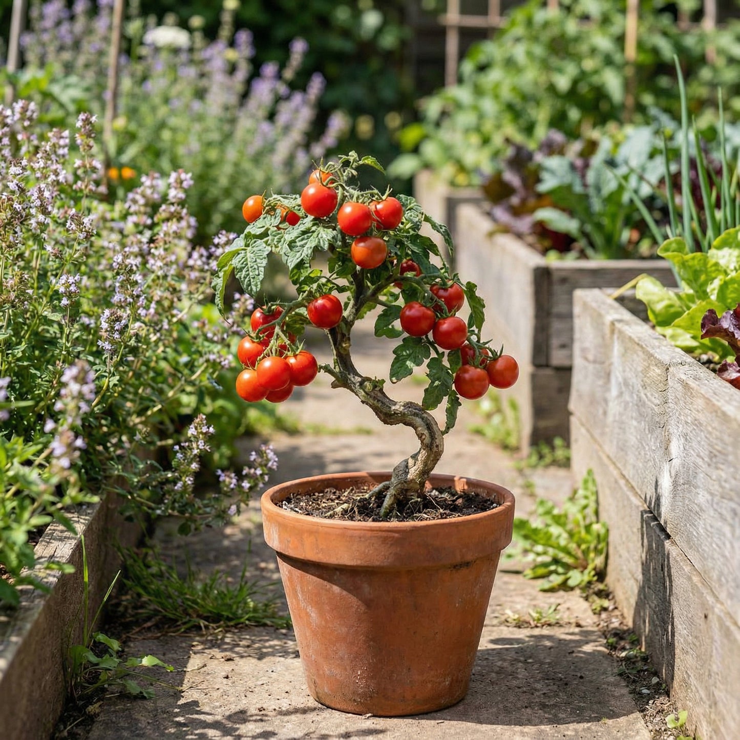 Red Bonsai Tomato Planting Seeds for Home Gardens