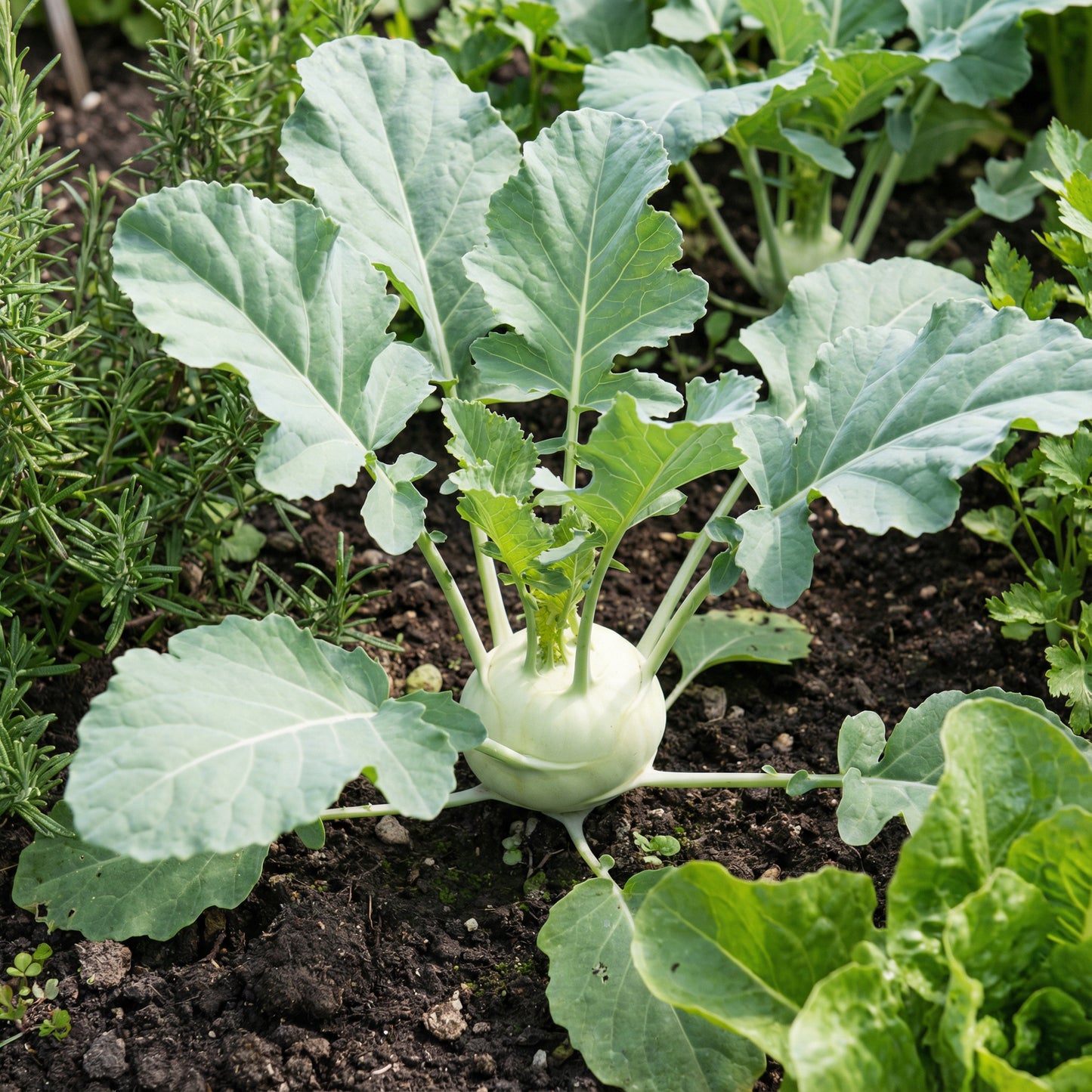 White Kohlrabi Vegetable Seeds for Garden Planting