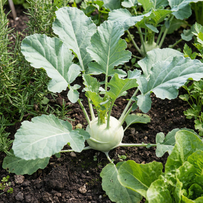 White Kohlrabi Vegetable Seeds for Garden Planting