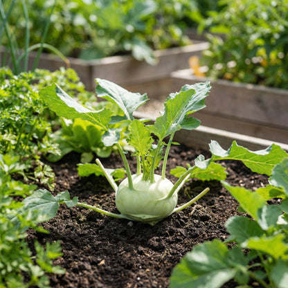 White Kohlrabi Vegetable Seeds for Garden Planting