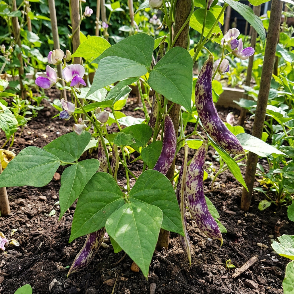 Purple & White Lima Bean Seeds for Planting