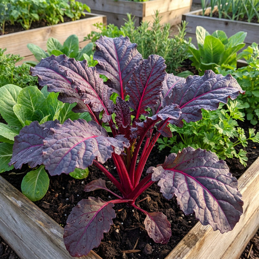 Red Veins Scarlet Kale Seeds for Planting